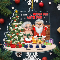 I Want To Grow Old With You - Personalized Couple Ornament