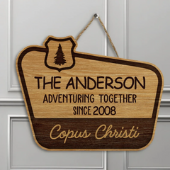 Adventuring Together - Personalized Door Sign_ Gift_yythkg