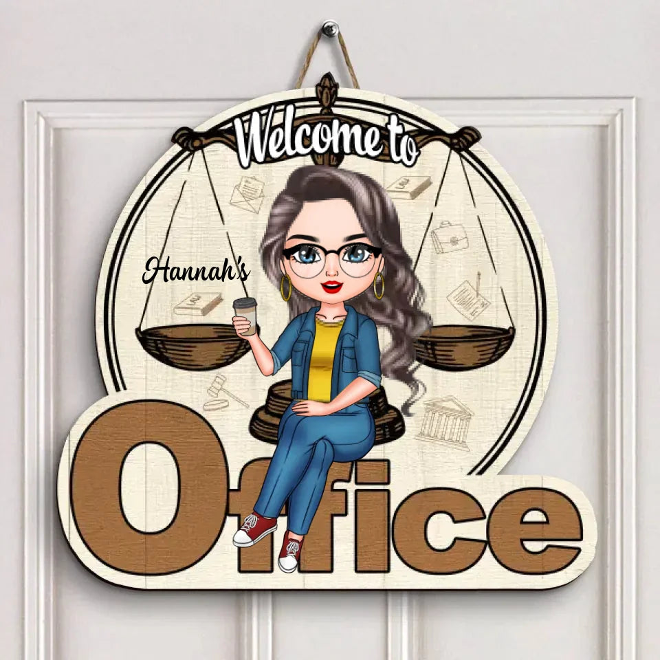 Personalized Door Sign - Gift For Lawyer - T